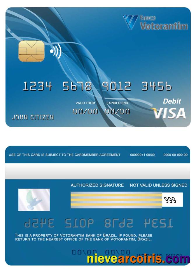 Brazil Votorantim bank visa card